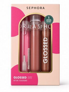 Sephora Collection Glossed Lip Gloss Set 3-Pc Boss Busy Iconic New